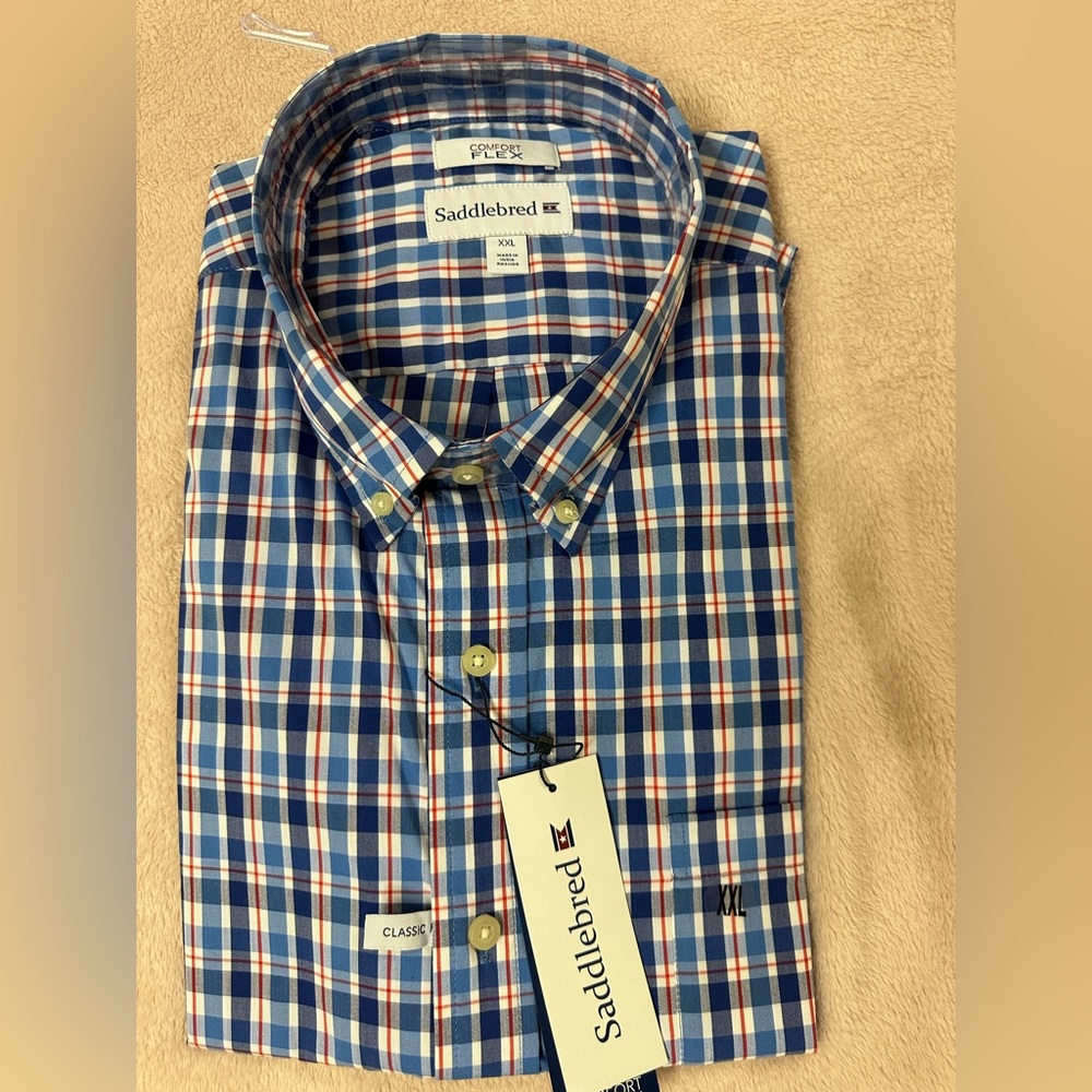 New Saddlebred short sleeve button down shirt - XXL Classic Fit